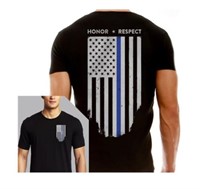 Thin Blue Line X-large Men's Flag T-shirt