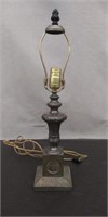 Vintage Metal Base Table Lamp.20"- no shade -