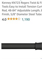 New 48" - 84" Tension  Rod
