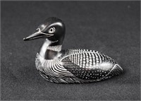 Boma Canada Inuit Carved Stone Loon