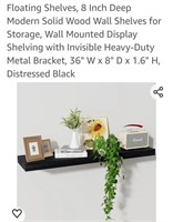 New 36 inch Floating Shelf  ( black)