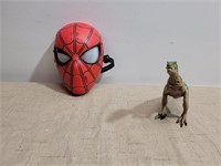 Spiderman Mask and Dinosaur