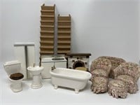 Dollhouse Furniture; Bathroom Living Room