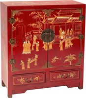 ***Red Lantern Lacquer Cabinet