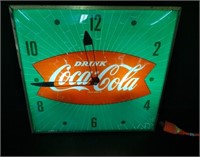 PAM Coca-Cola Lighted Advertising Clock