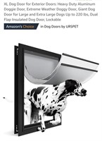 NEW XL Dog Door for Exterior Doors, Aluminum,