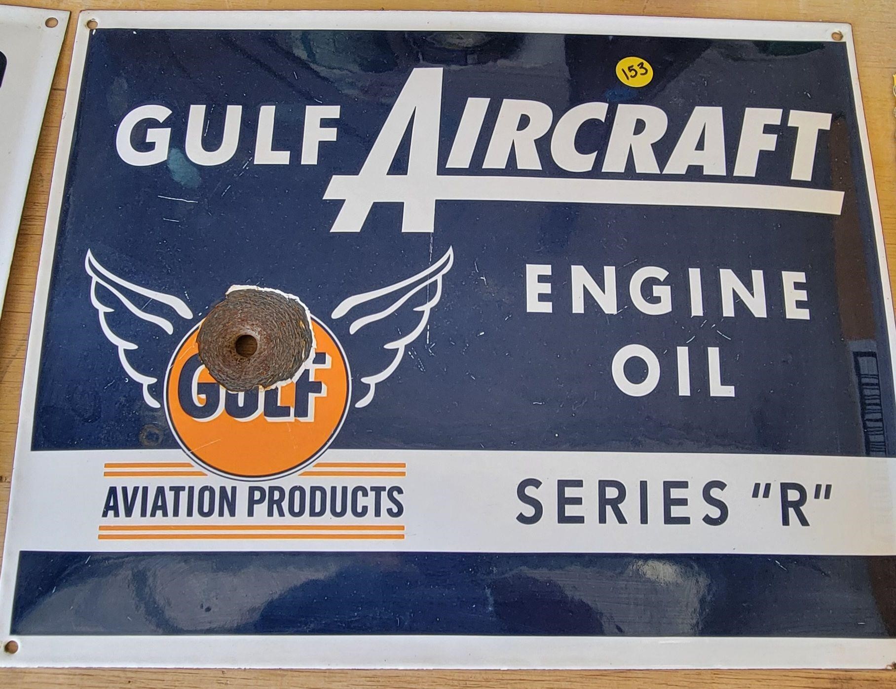 Gulf Aircraft Oil sign