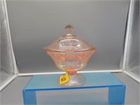 Pink Candy Dish w/ Lid