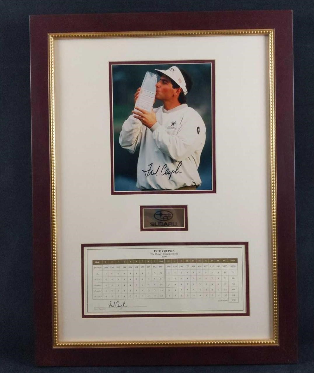 Fred Couples Autographed Photo With Scorecard