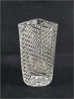 Vintage ROGASK Crystal 3Sided Triangle Shaped Vase