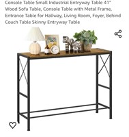 Console Table Small Industrial Entryway Table 41"