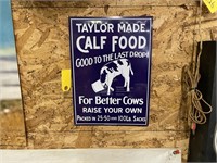Taylor Made Calf Food Metal Sign