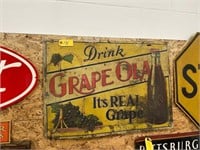Drink Grape Ola Metal Sign