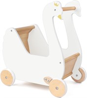 Wooden Doll Stroller  Swan Walker for Toddlers
