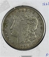 1921 Morgan Silver Dollar, US $1 Coin