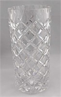 Ceska Crystal Vase Canterbury Diamond Criss Cross