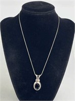 925 Silver Onyx Pendant Necklace