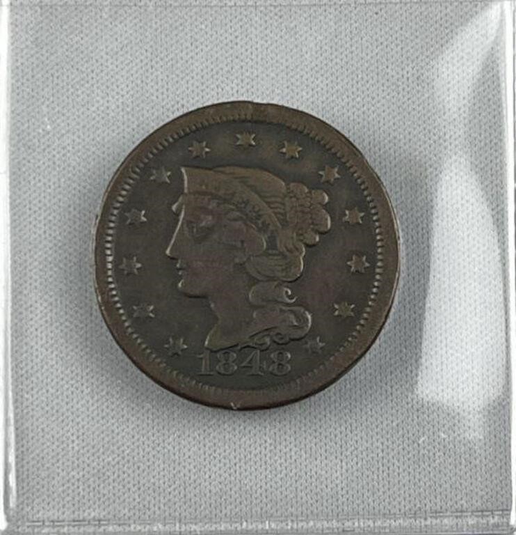 1848 US Large Cent, Nice Condition