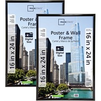2 Pack Mainstays 16x24 Black Poster Picture Frames