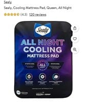 Sealy, Cooling Mattress Pad, Queen, All Night