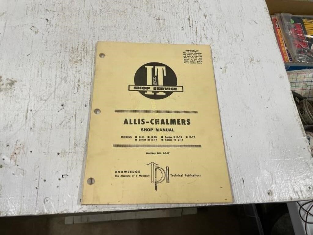 Allis Chalmers Shop Manual