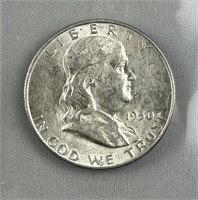 1950-D Franklin Half Dollar w/ Mint Luster