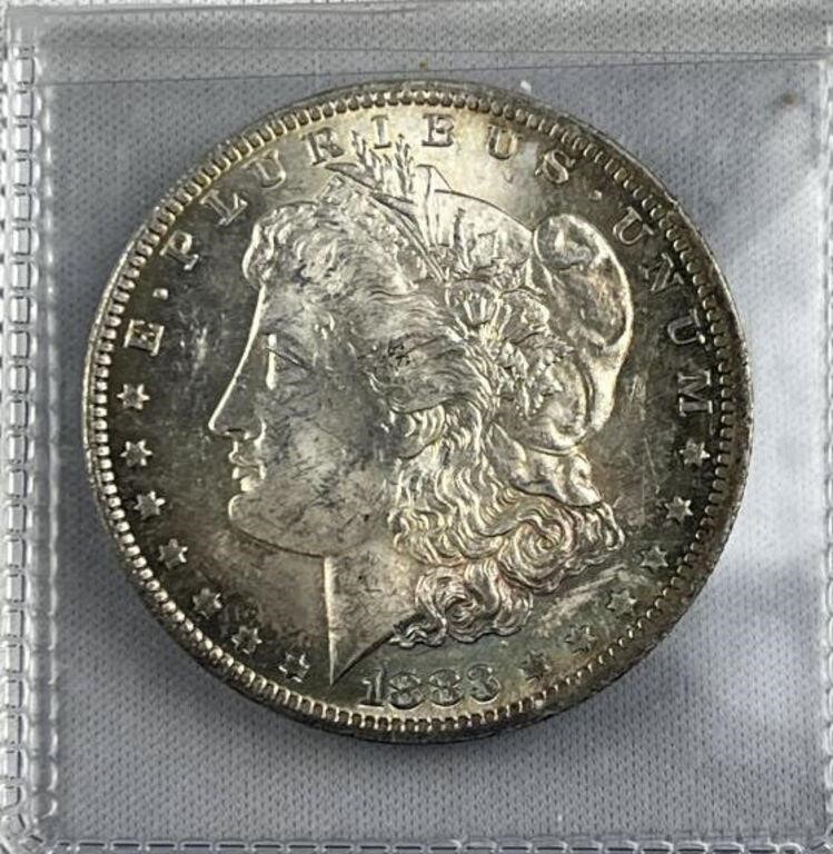1883-O Morgan Dollar Mint State w/ Toning