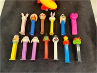 PEZ DISPENSERS & SMALL AIRPLANE TOY
