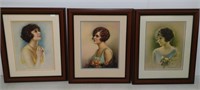 3 Portrait Prints by Adelaide Hiebel
