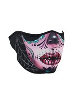 Zan Headgear Sugar Skull Neoprene Half Face Mask