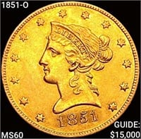 1851-O $10 Gold Eagle UNCIRCULATED