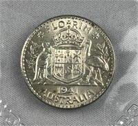 1941 Australia Florin w/ Great Mint Luster