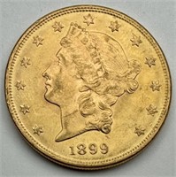 1899-S U.S. $20 LIBERTY GOLD COIN