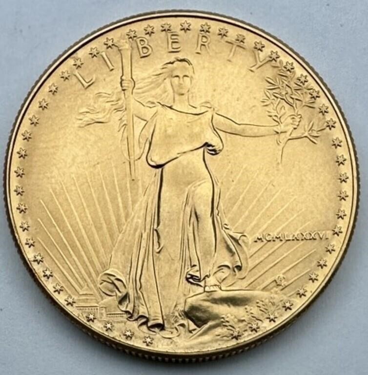1986 U.S. $50 DOUBLE EAGLE GOLD COIN