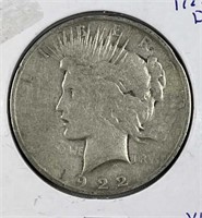 1922-D Peace Silver Dollar, US $1 Coin