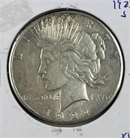 1923-S Peace Silver Dollar, US $1 Coin
