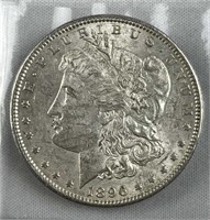 1896 Morgan Silver Dollar, AU-UNC
