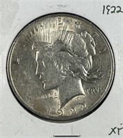 1922 Peace Silver Dollar, XF w/ Luster