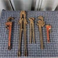 E3 5Pc Pipe wrenchs Bolt cutters