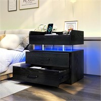 LED Nightstand with Voice-Activated Mode