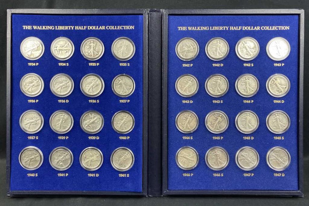 (32) 1930s-40s Walking Liberty Silver Half Dollars