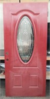 36" Entrance Door w/Oval Leaded Glass-Metal Clad