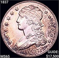 1837 Capped Bust Quarter GEM BU