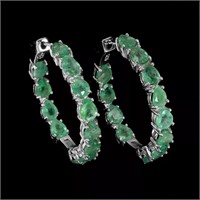 Natural Colombian Emerald Earrings
