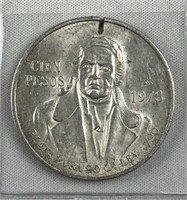 1978 Mexico Silver 100 Pesos, Clipped Edge
