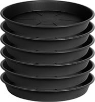 6-Pack Plant Saucer Tray 4-25 inch  Black