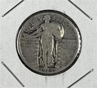 1925 Standing Liberty Silver Quarter, 90%