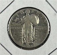 1928-D Standing Liberty Silver Quarter, 90%