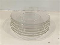 Six Clear Dishes with a "K" Etched in them
