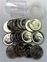 (18) JFK Half Dollars in Tube, Mostly '21 BU